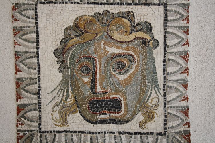 Dionysiac Mask Floor Mosaic