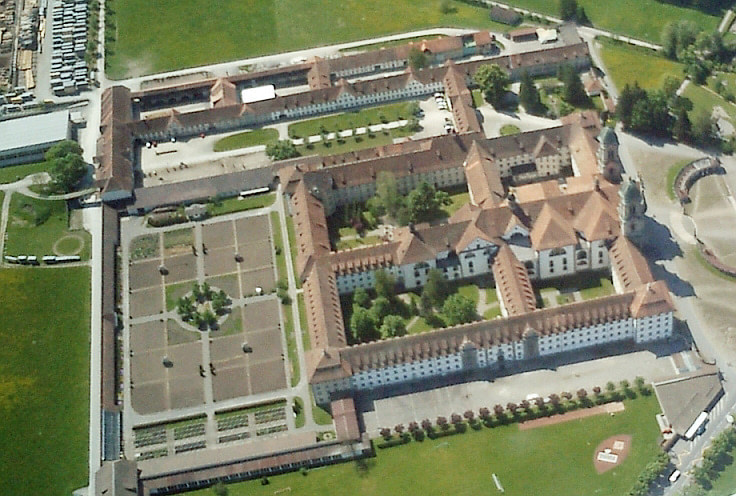 Aerial View of Einsiedeln Abbey