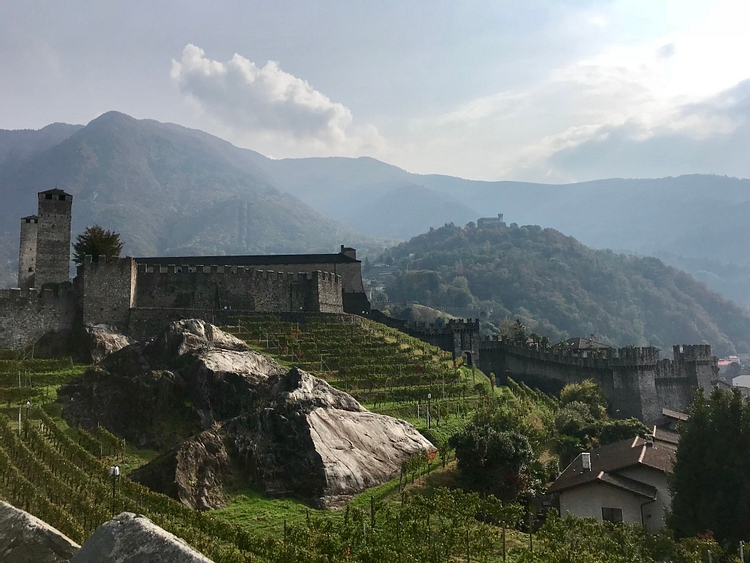 View of Castelgrande in Bellinzona
