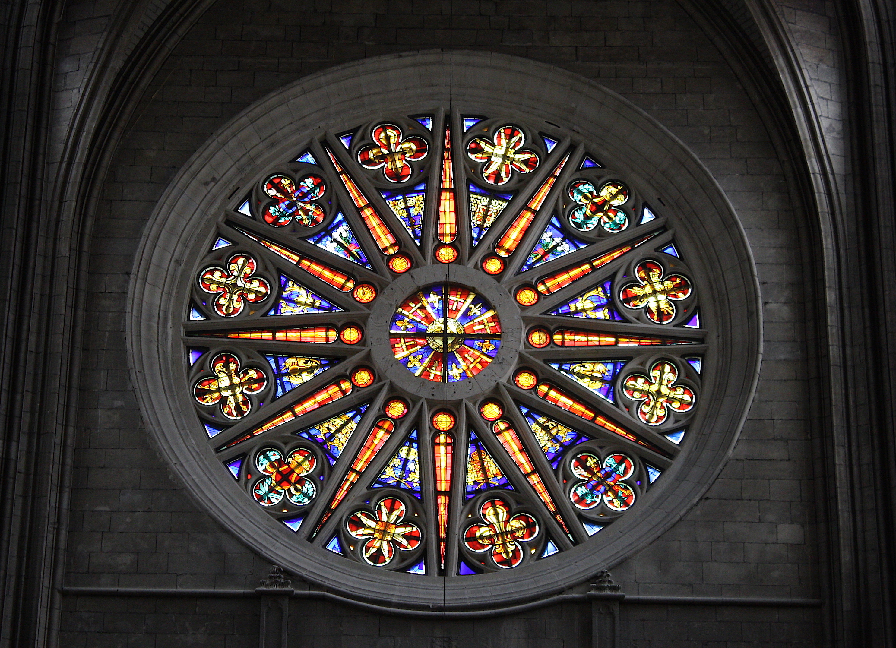 Medieval Cathedral Rose Window Wallpaper