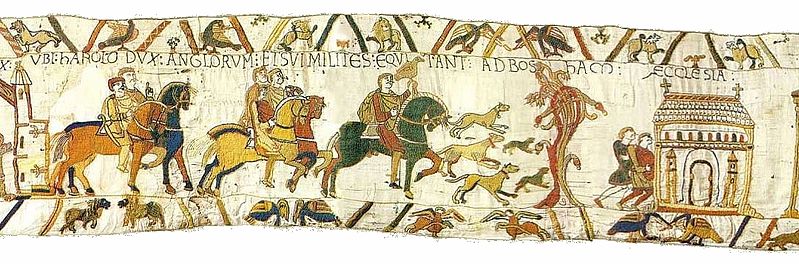 Harold Godwinson On A Hunt Bayeux Tapestry Illustration World harold-godwinson-on-a-hunt-bayeux-tapestry-illustration-world