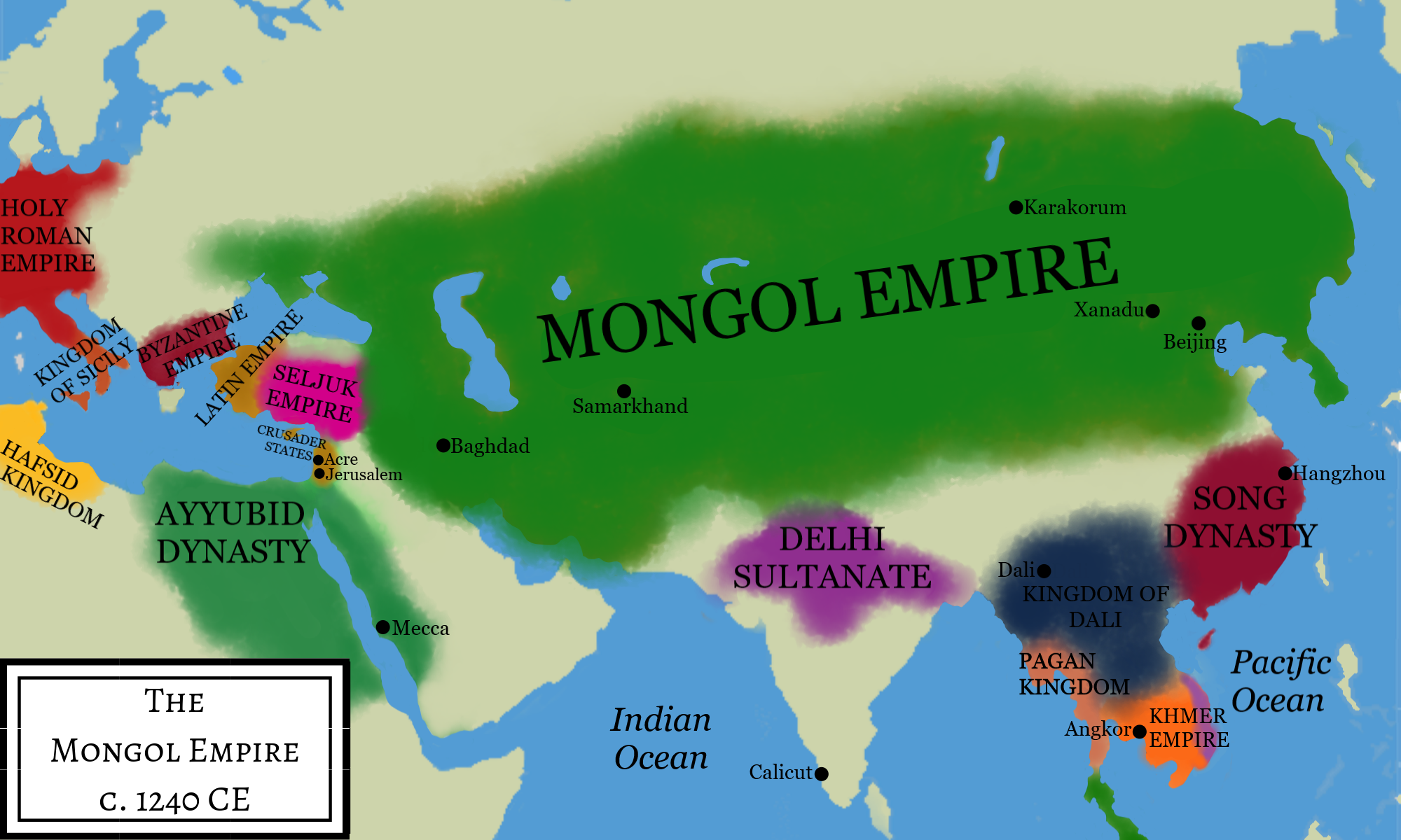 mongolian empire map