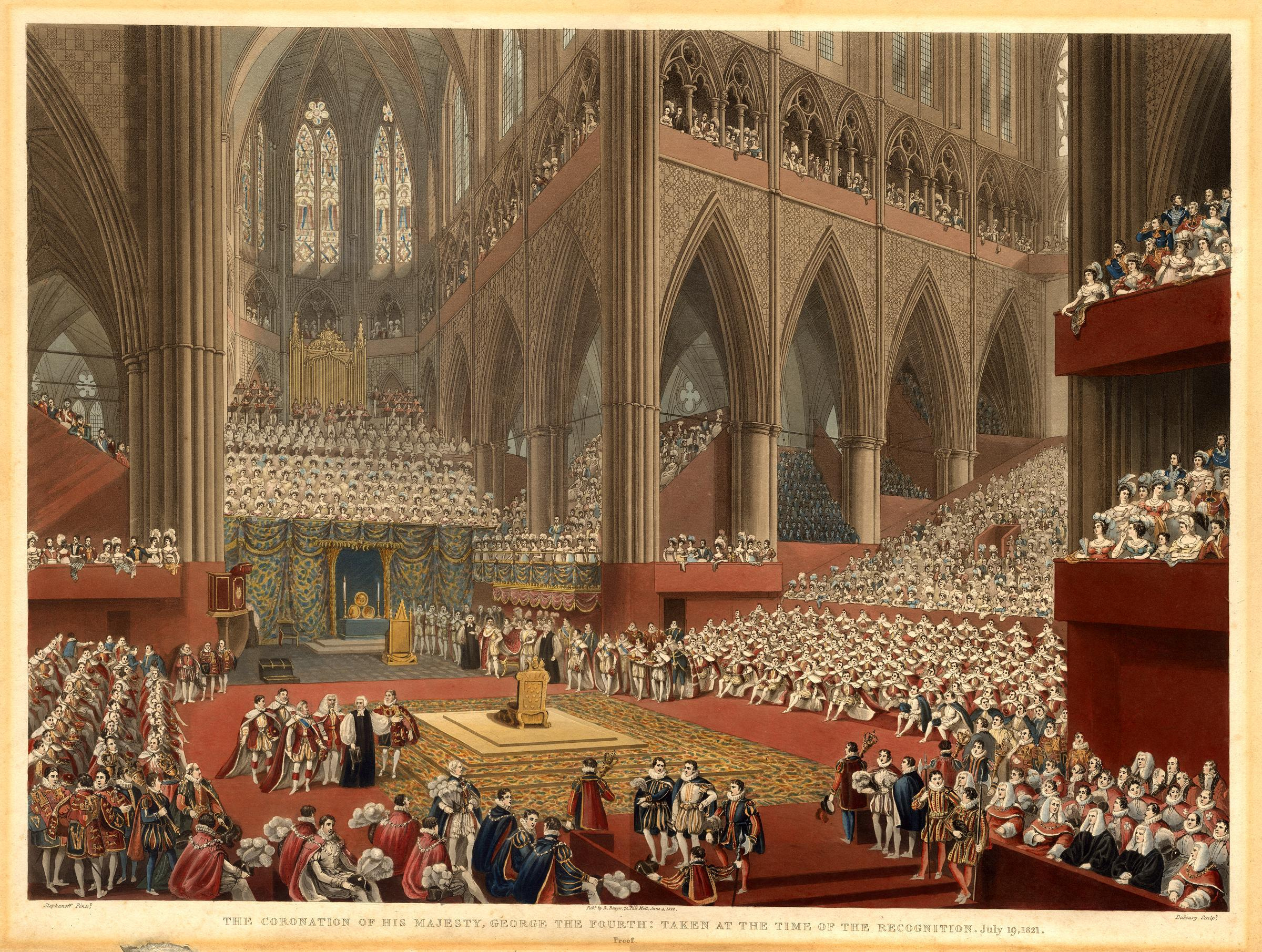 The champion's challenge c1880 WESTMINSTER HALL Coronation of George IV 