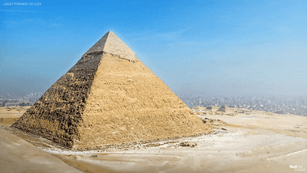 Video reconstruction of the Great Pyramids of Giza