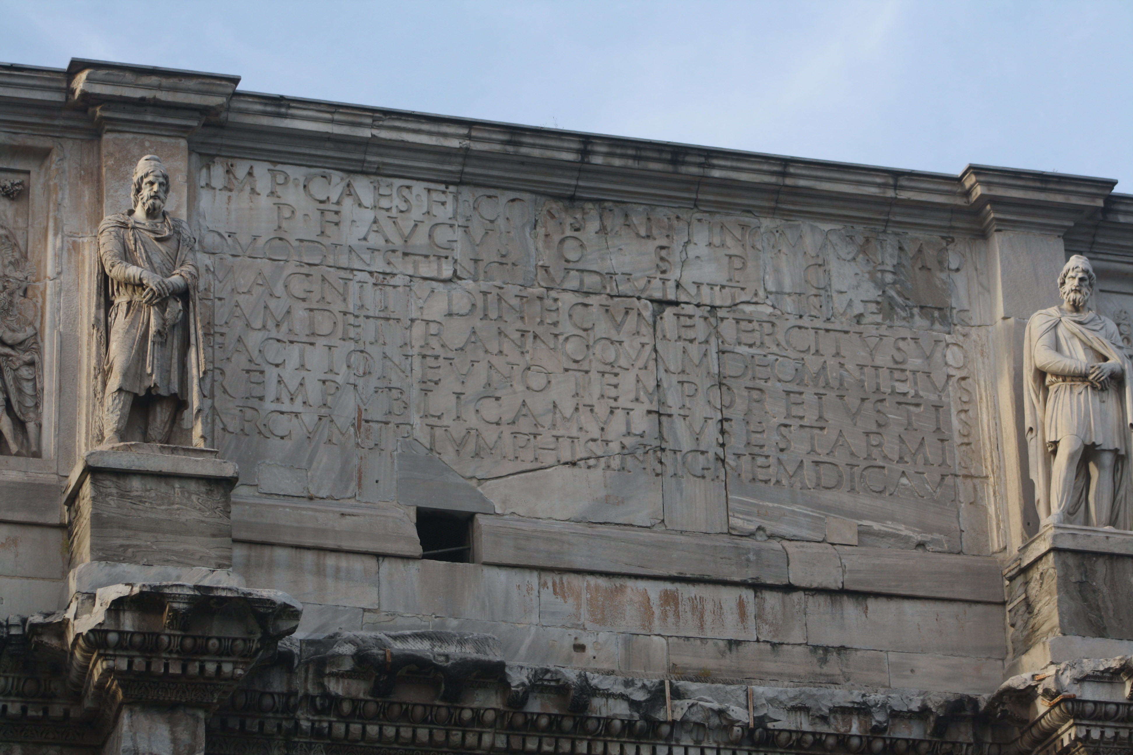 Roman Arch Inscription Inscription, Arch of Constantine I (Illustration) - World History ...