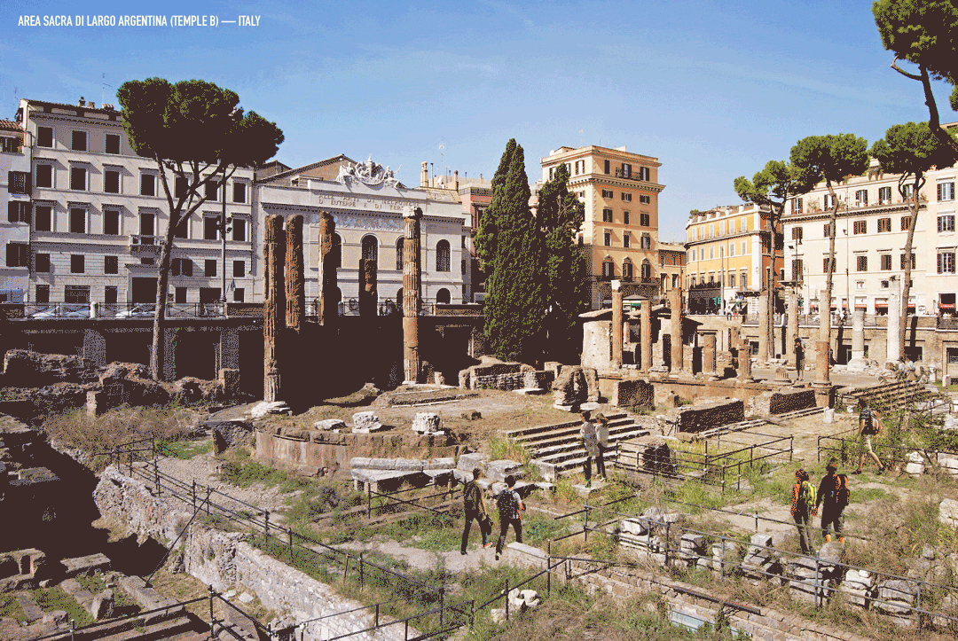 Area Sacra Rome Reconstruction of Area Sacra di Largo Argentina, Rome (Illustration ...