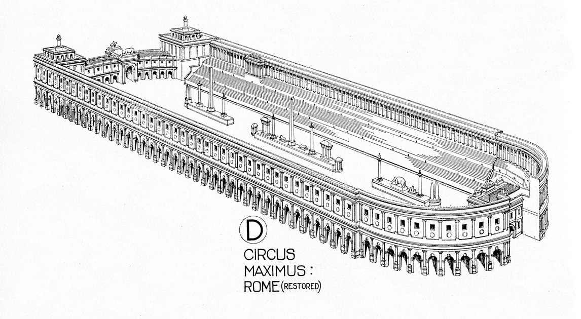 Circa Maxima Rome Circus Maximus Reconstruction (Illustration) - World History Encyclopedia
