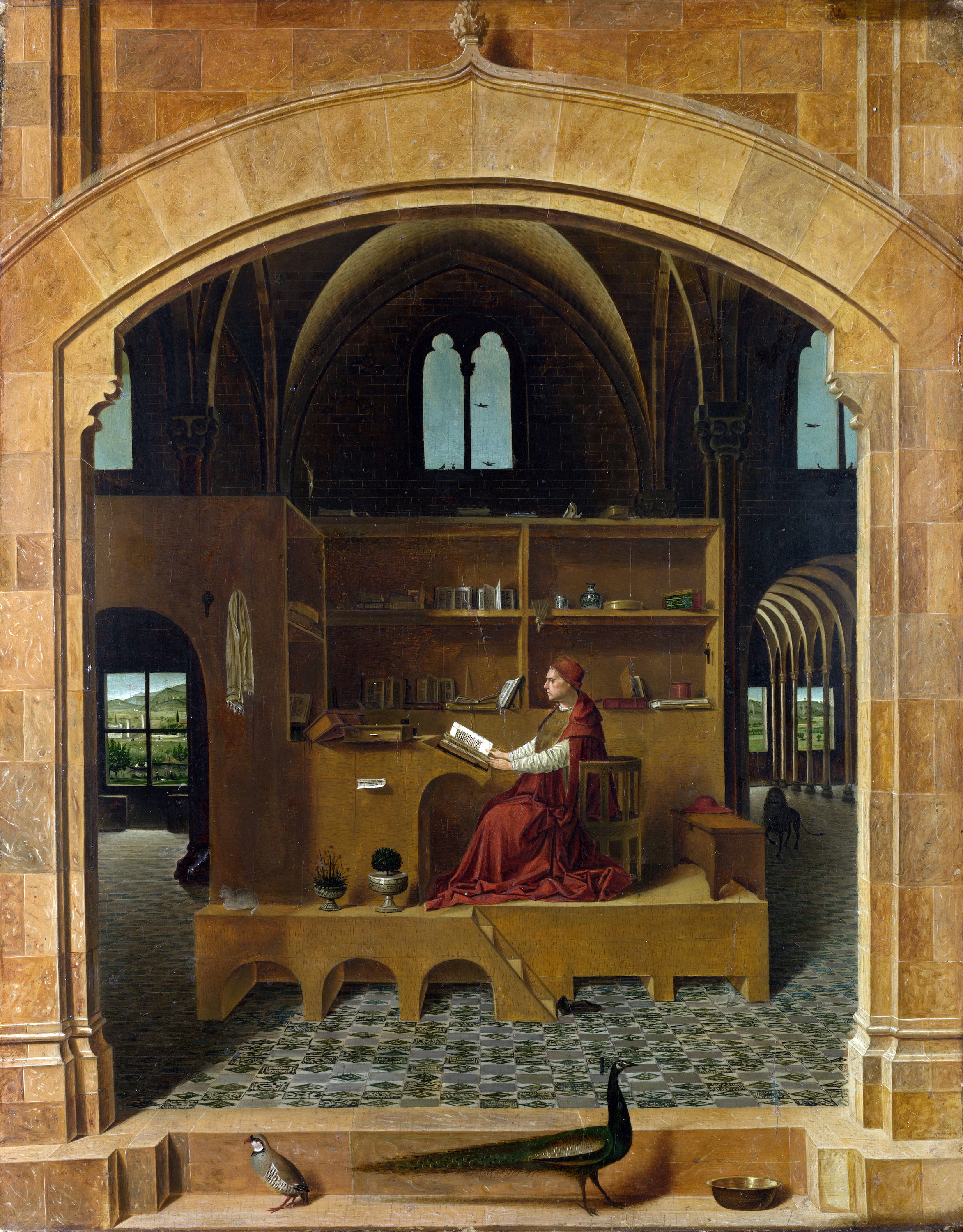 Saint Jerome in his Study by Antonello da Messina (Illustration ...