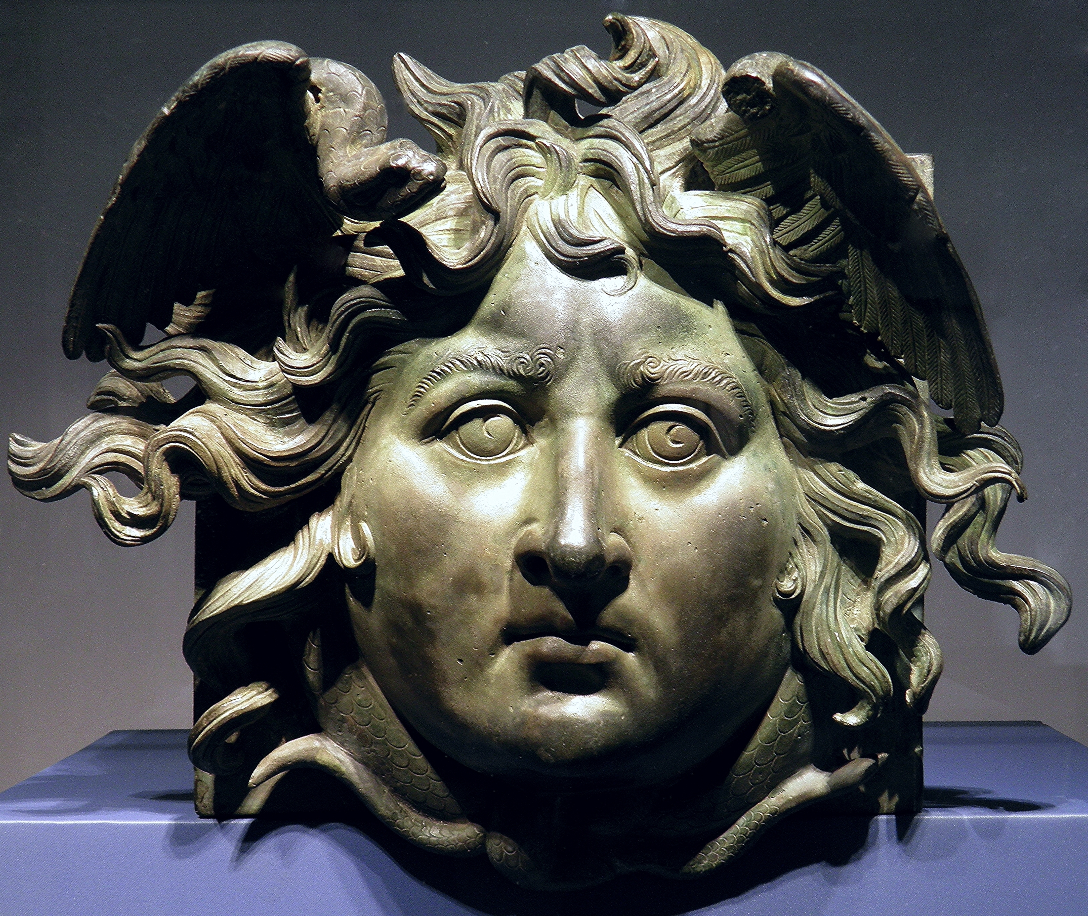 Medusa was one of the three sisters of the Gorgons, and she was the only  one who wasn't immortal. : r/mythology