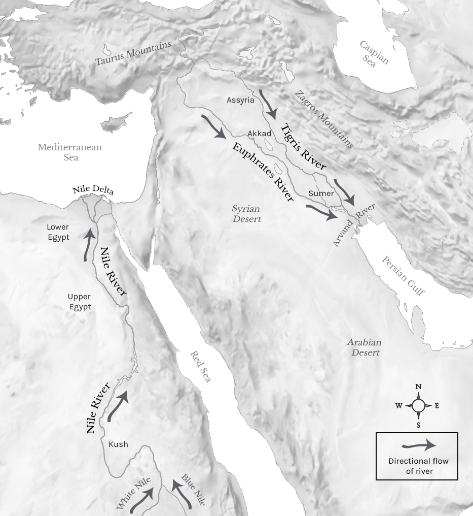 nile river location on world map