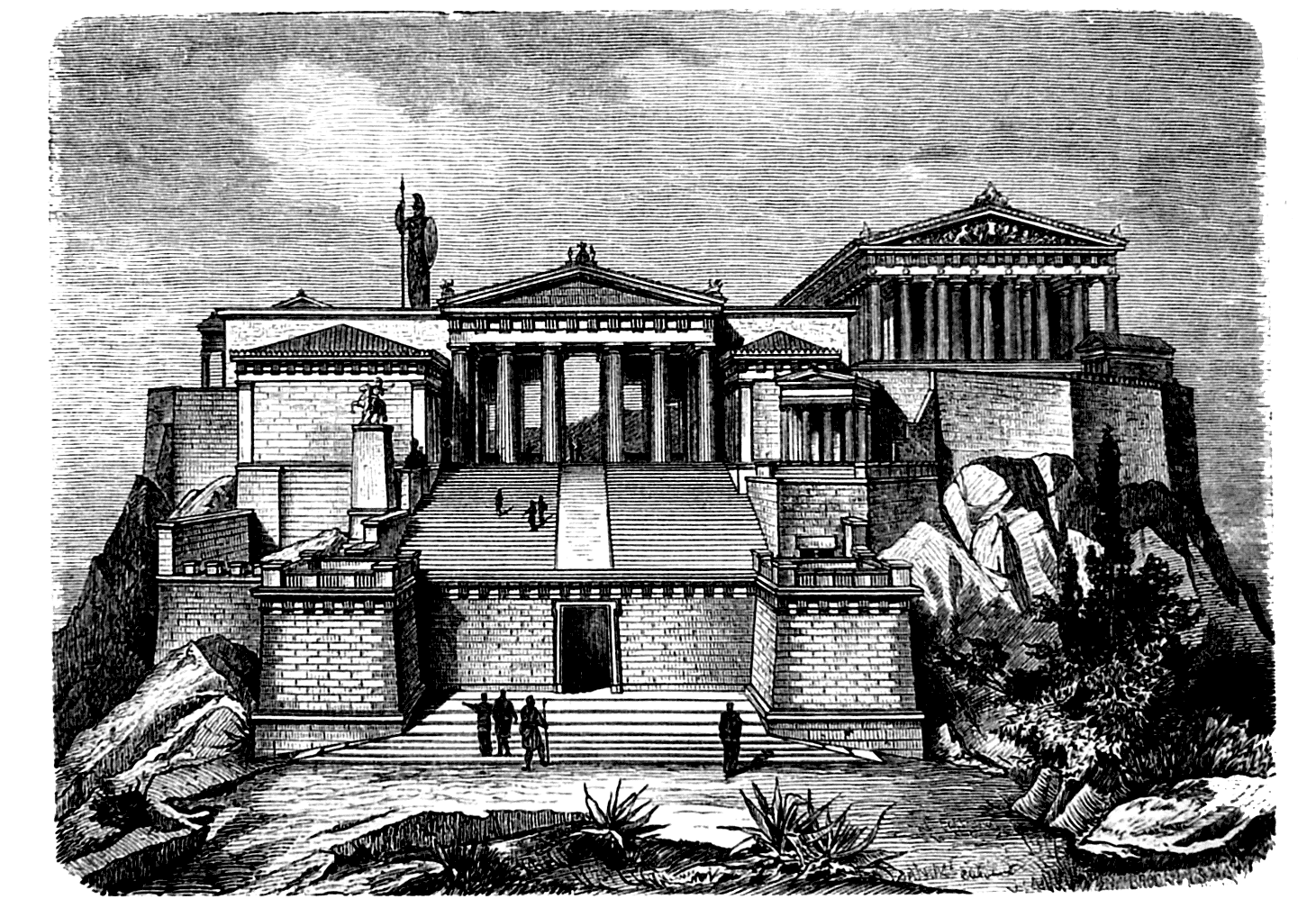 The Athenian Acropolis and surrounding shrines and buildings in the 2nd...  | Download Scientific Diagram