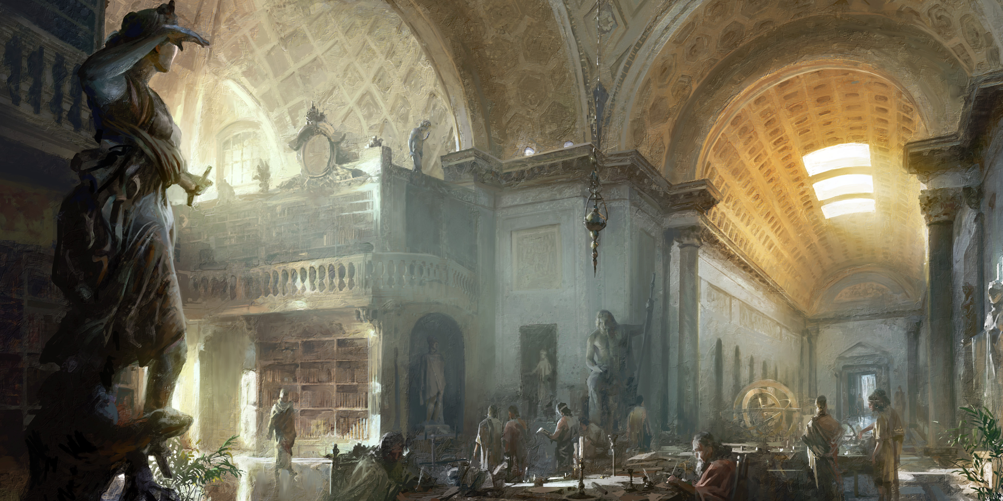 Ptolemy I Soter Inaugurates The Great Library At Alexandria Stock