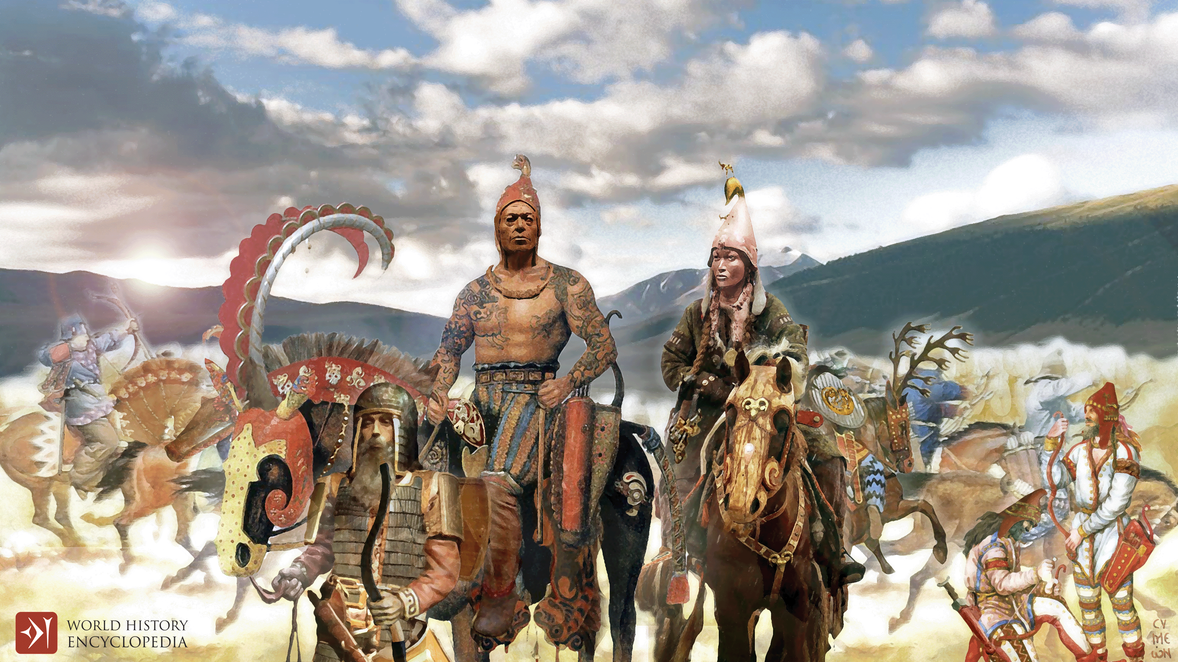 Ancient Celtic Warriors Dressed Poster by Italian School - Fine Art America