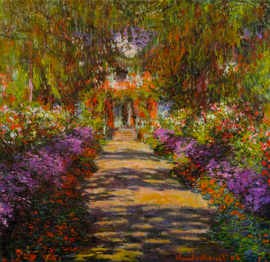 A Pathway in Monet's Garden by Monet (Illustration) - World History ...
