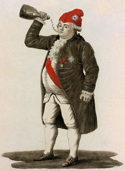 Louis XVI Wearing a Cap of Liberty (Illustration) - World History