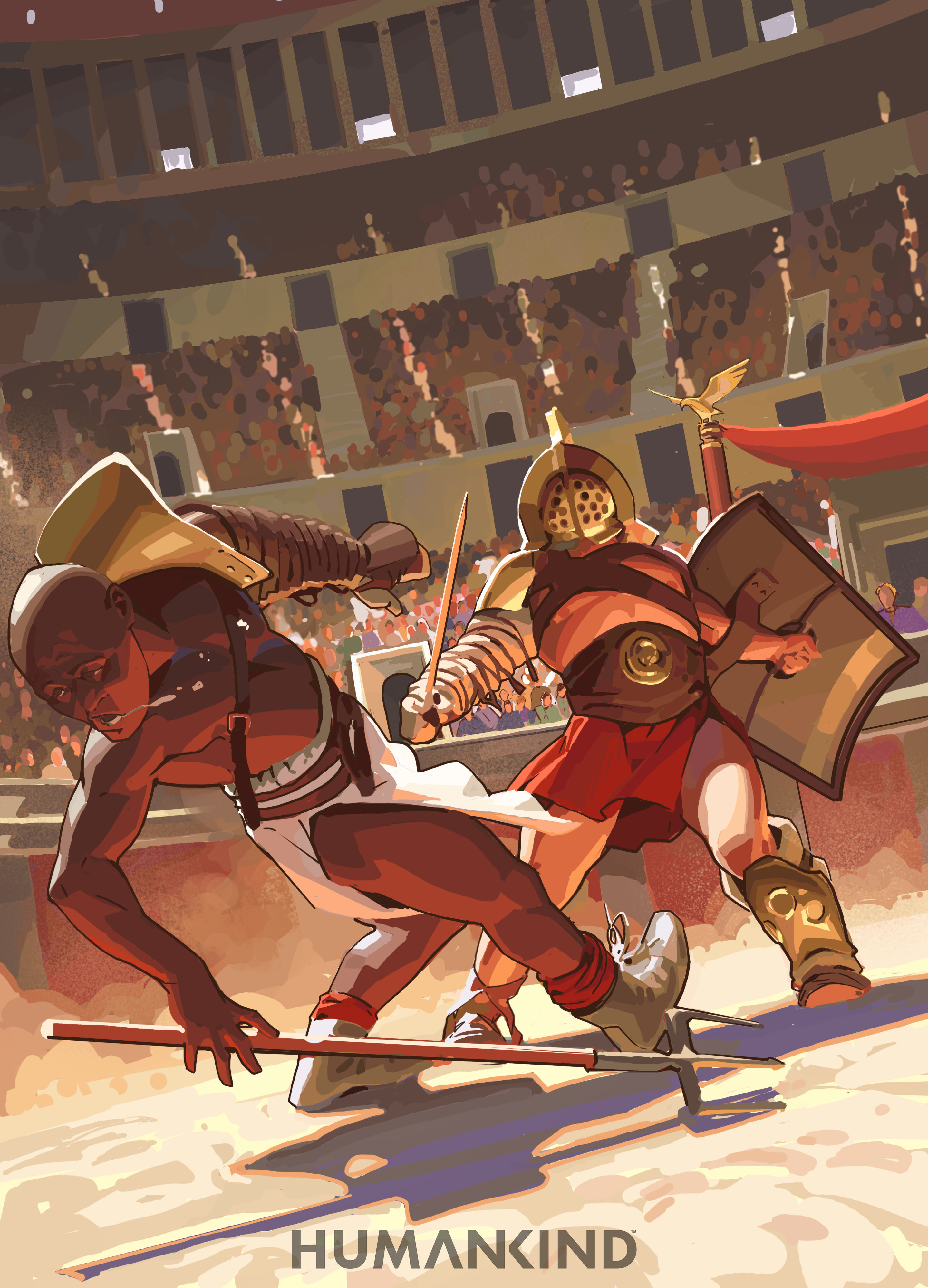 Gladiators, combatants at games