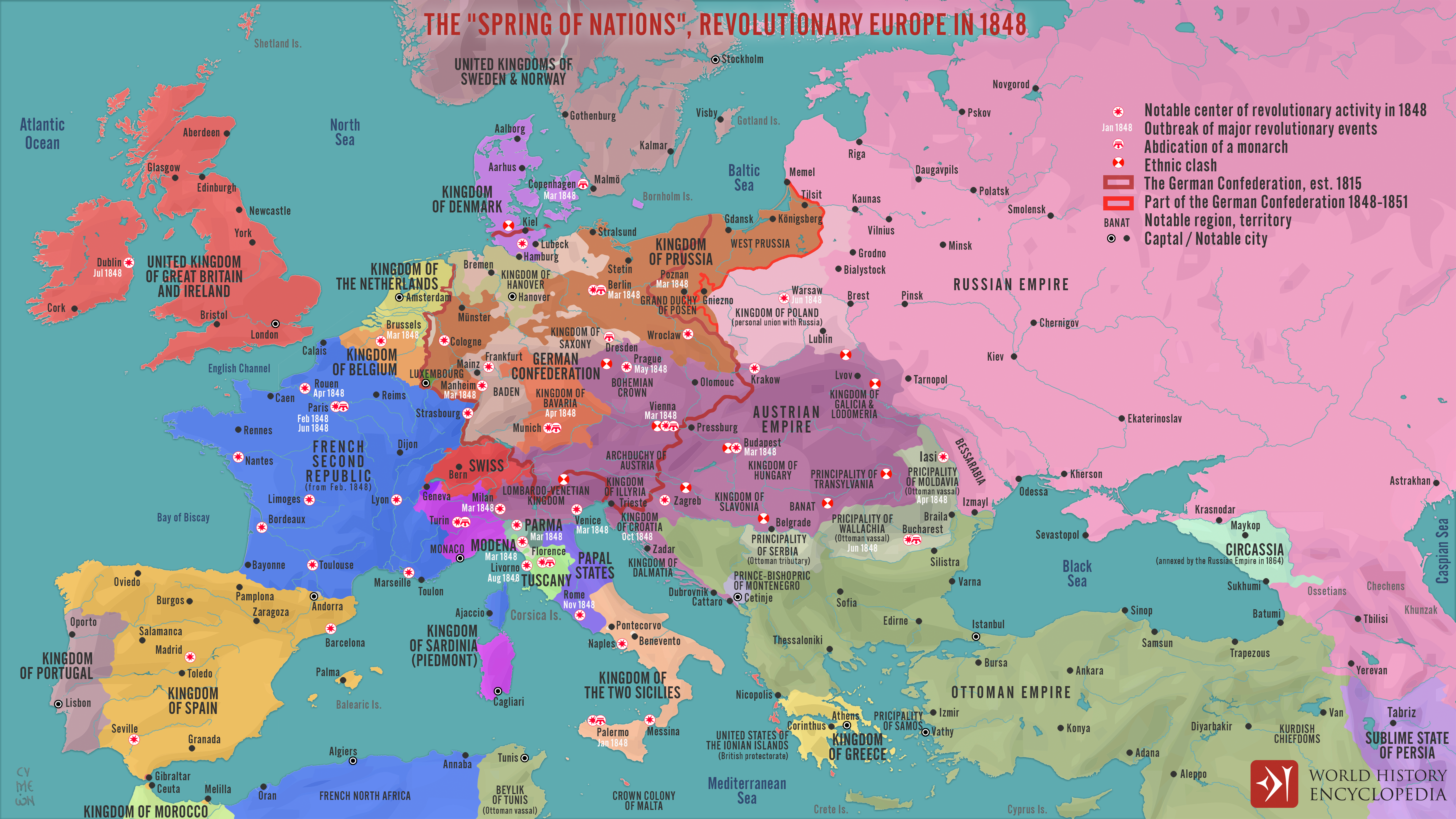 Rise of nationalism in Europe. - Maps on the Web