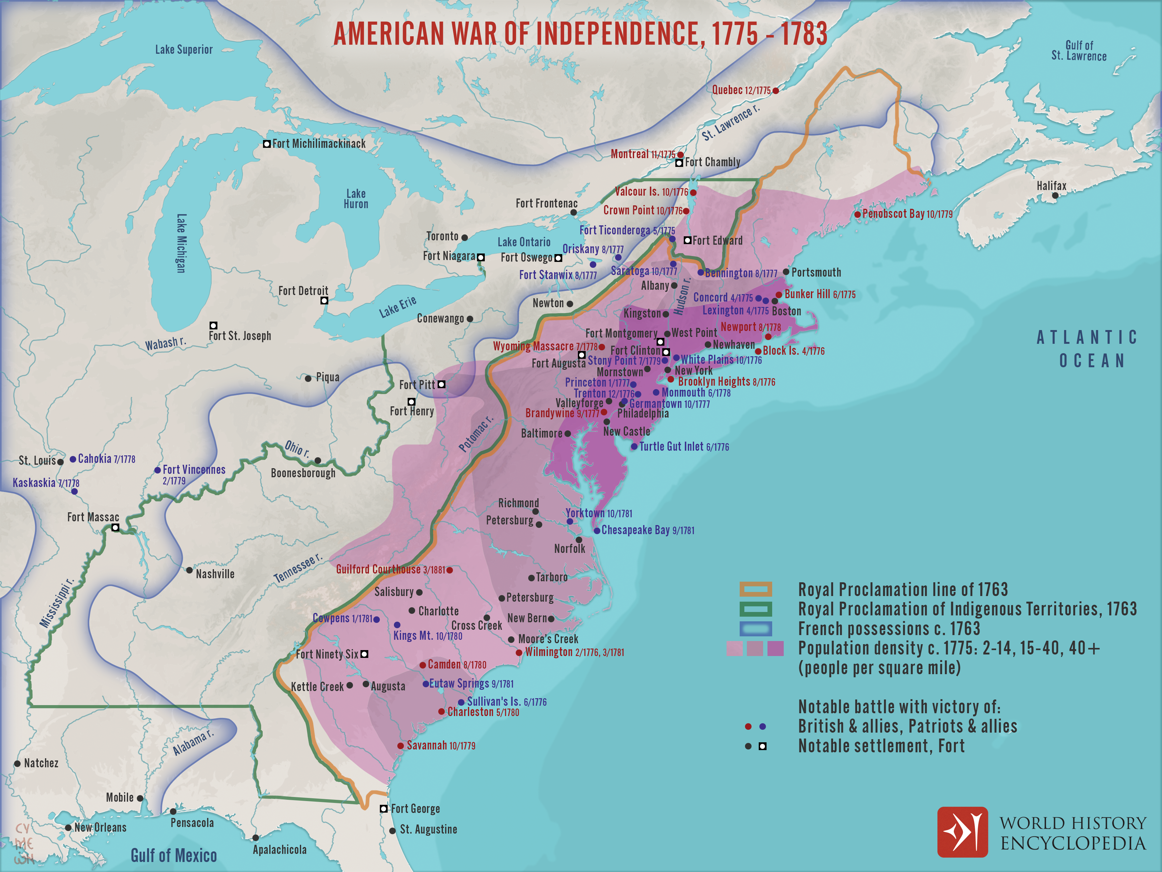 american revolutionary war map