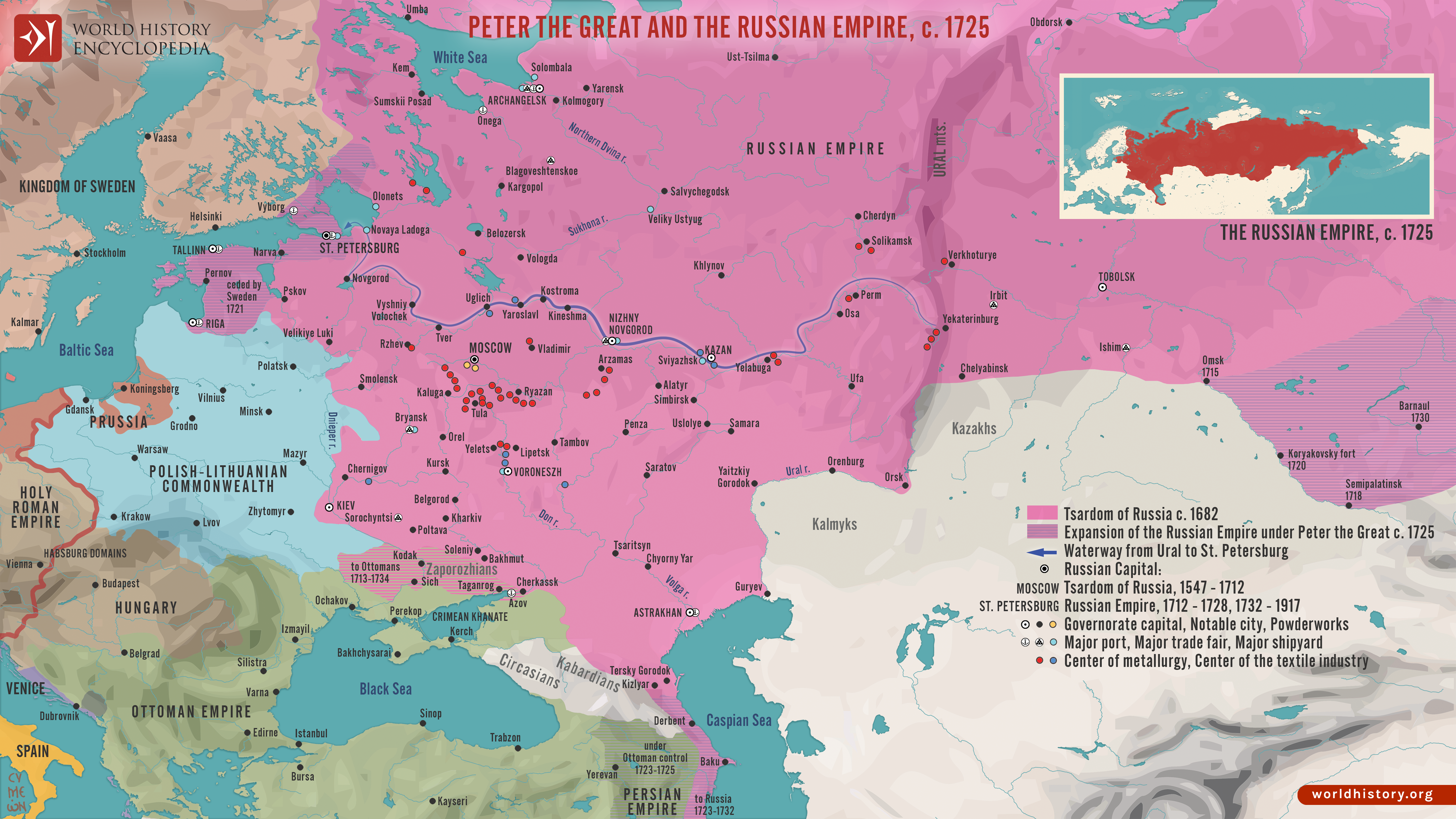 russian empire map