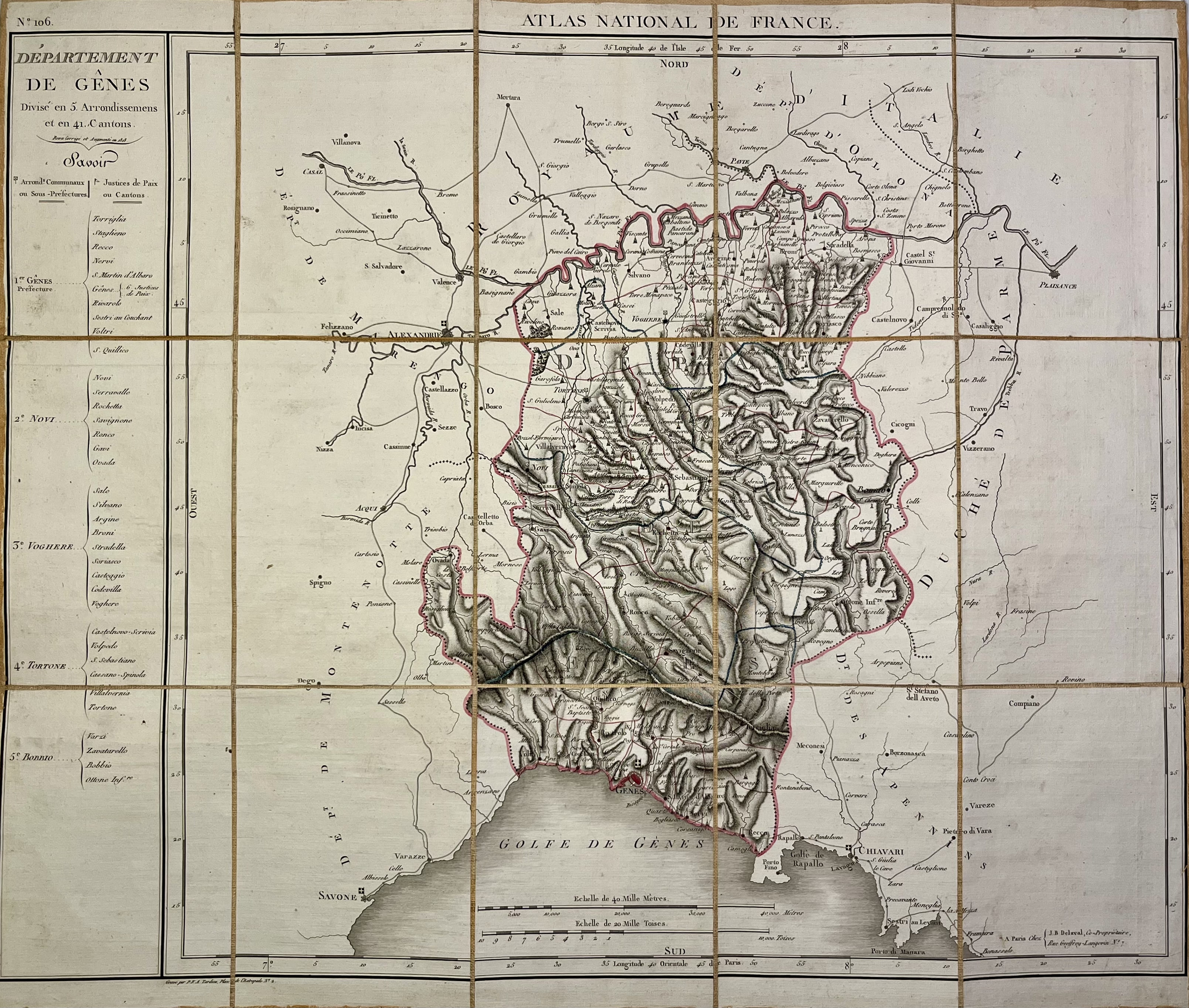 Geona Map Map of the Genoa Department - World History Encyclopedia