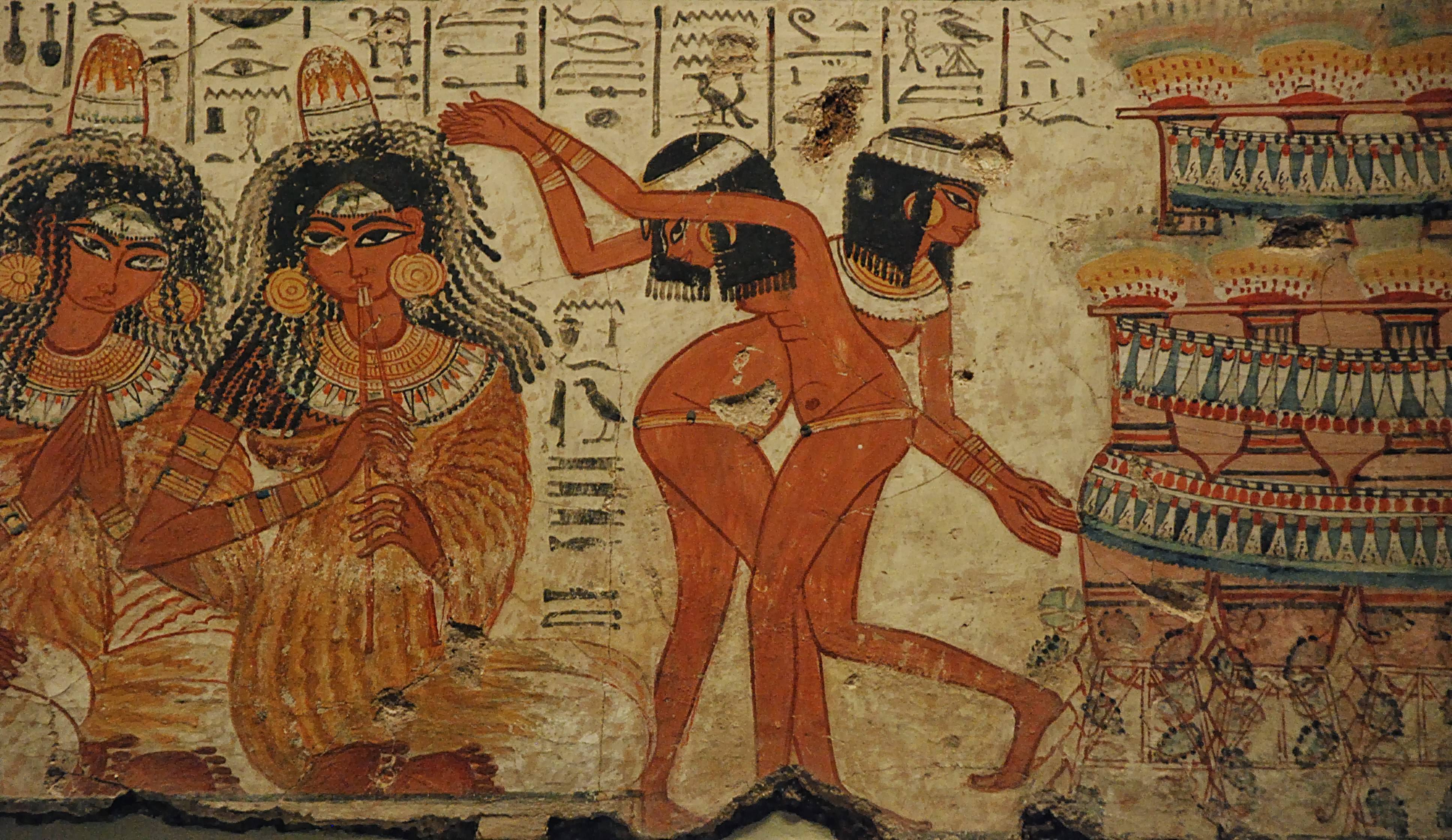 Ancient Egyptian Music And Dancing Illustration World History