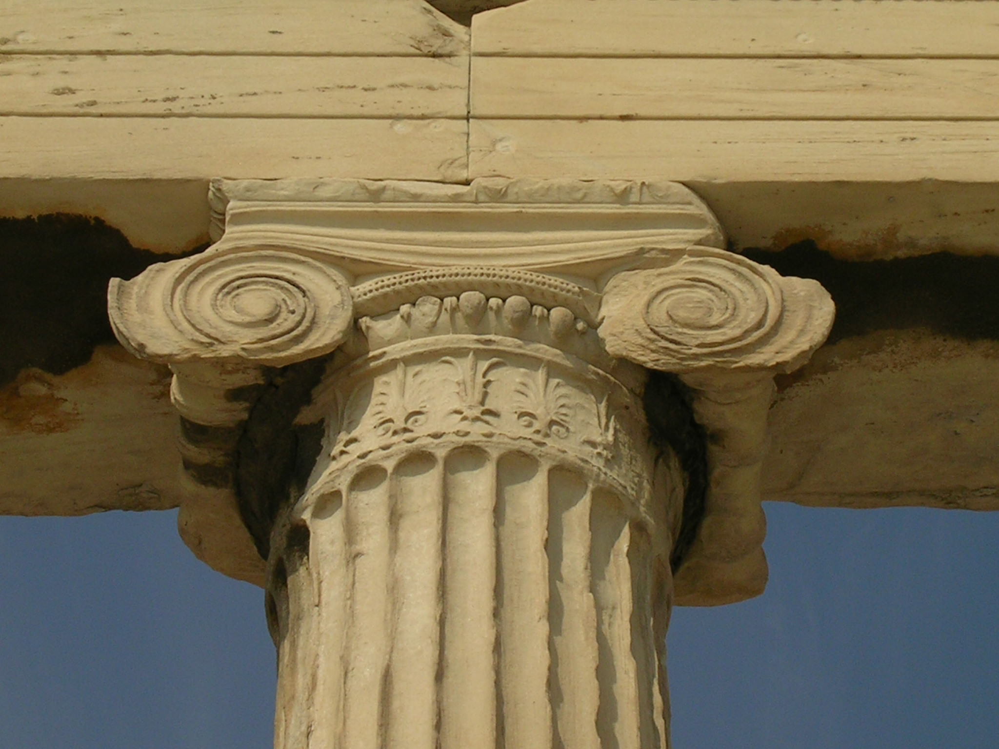 thumbnail image 2 of Greek Roman Ionic Capital Scamozzi Column Risers – Antique Stone Finish (Made To Order) 2 of 3