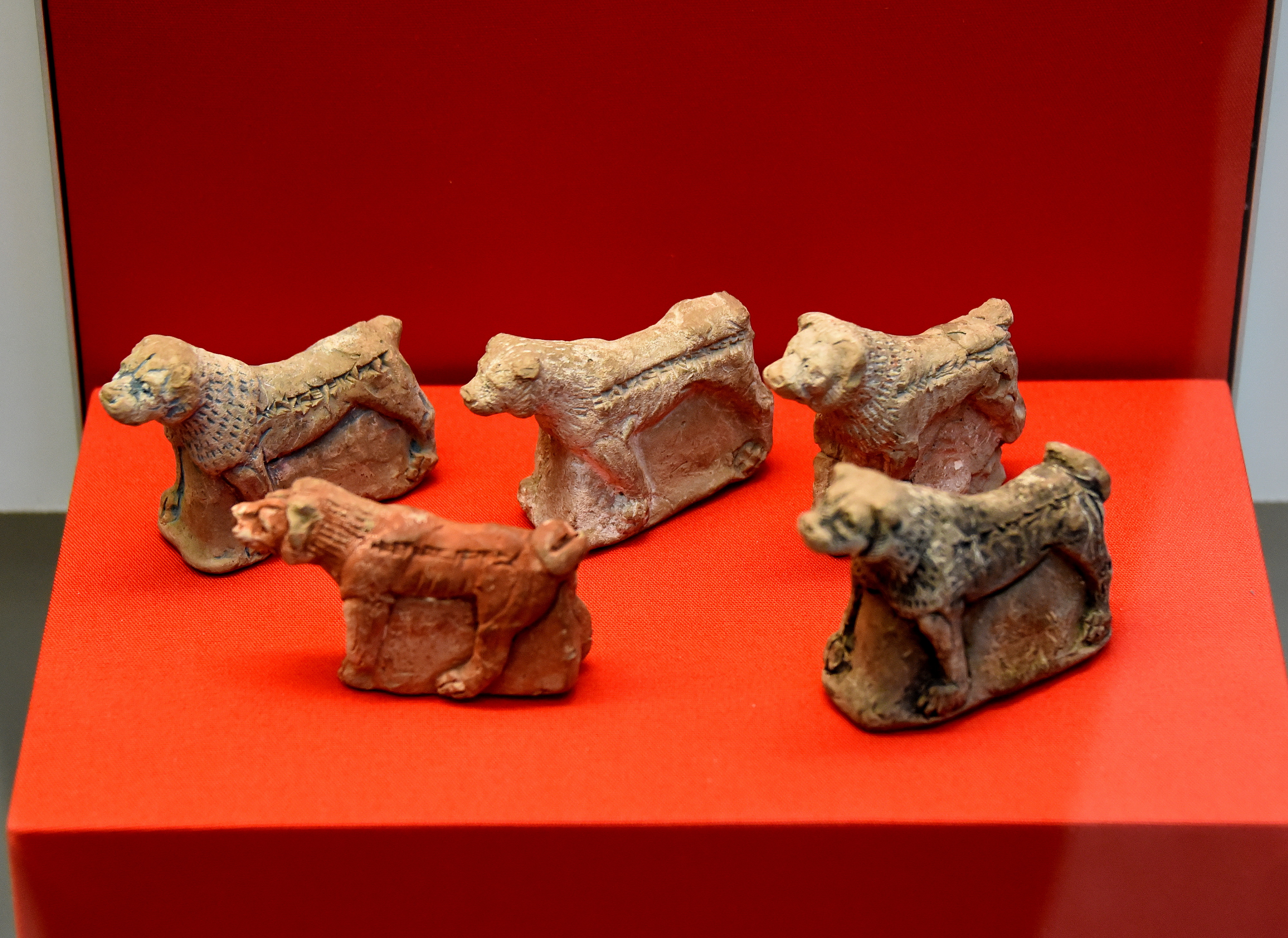 Model Clay Dogs from Nineveh (Illustration) - World History