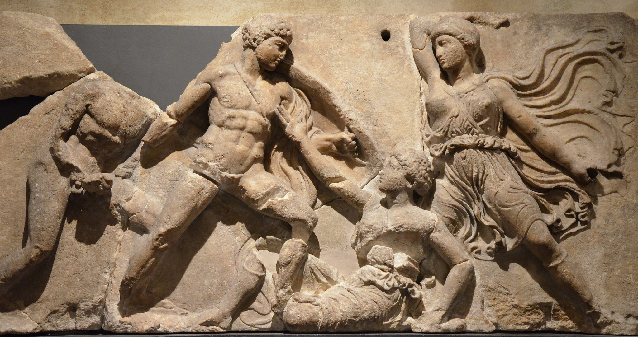 Greek & Amazons, Frieze from Bassae (Illustration) - World History Encyclopedia