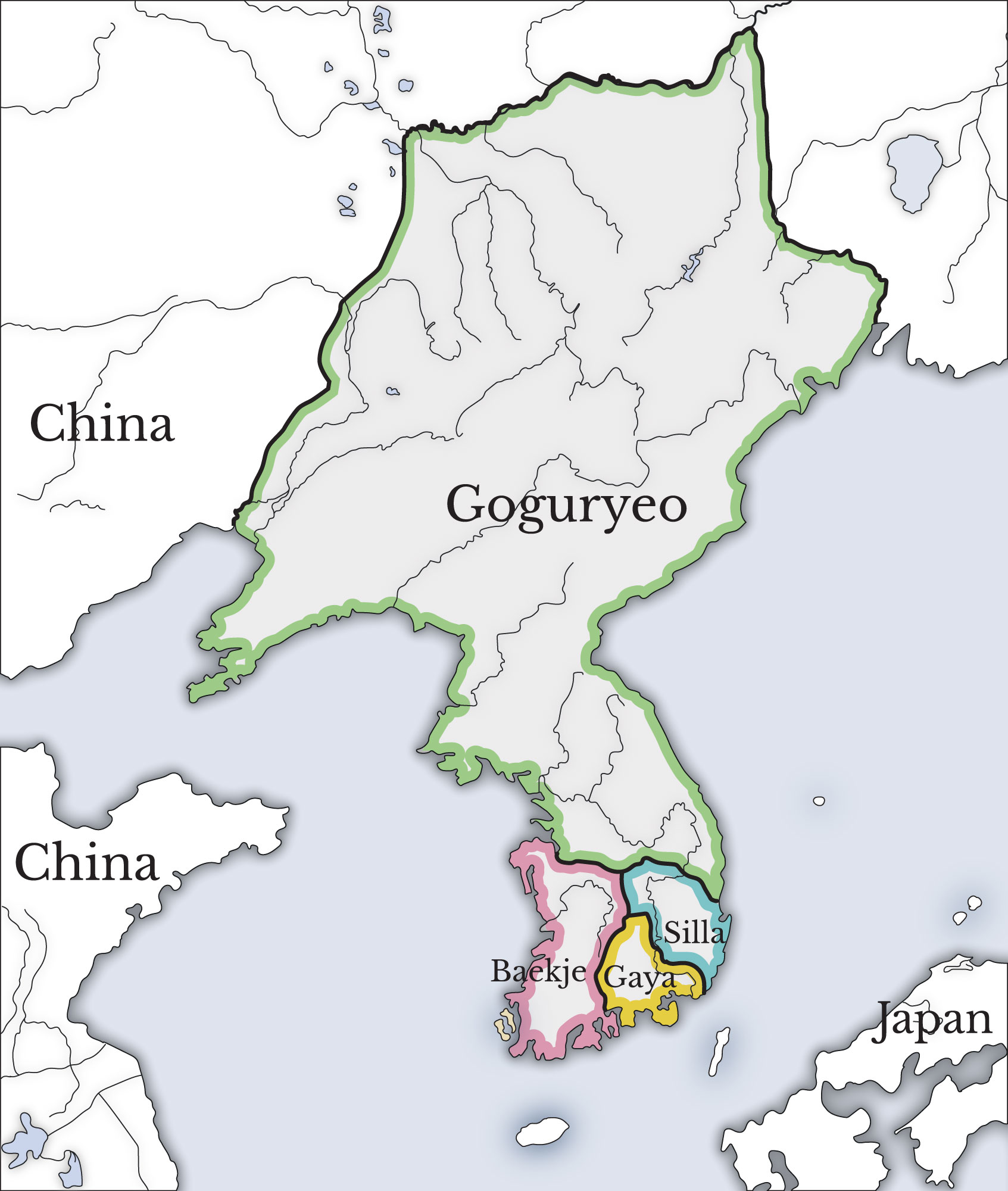 Three Kingdoms Of Korea Map Illustration World History Encyclopedia
