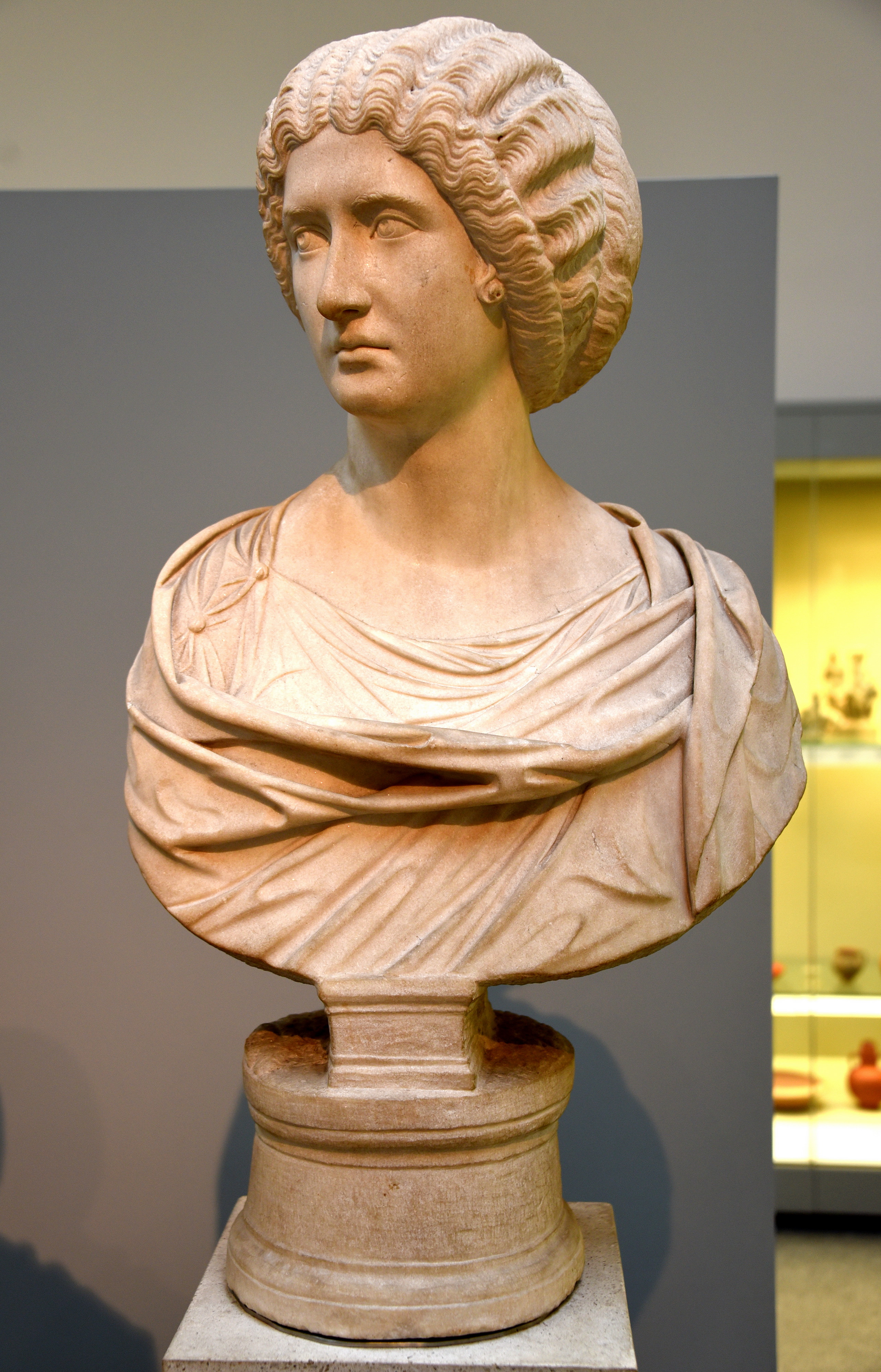 Marble bust of a woman, Roman, Late Imperial