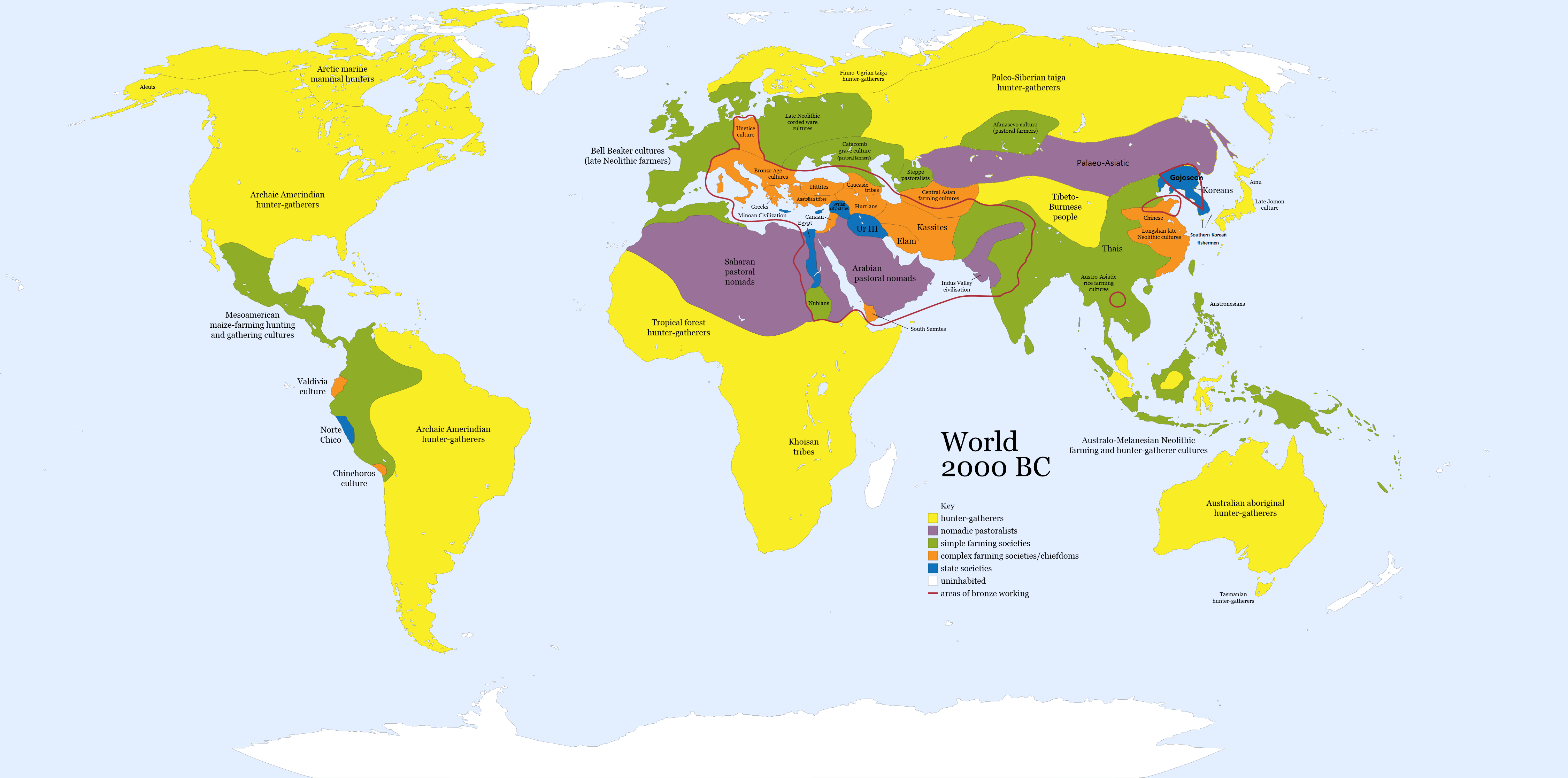 World in 2000 BC (Illustration) - World History Encyclopedia