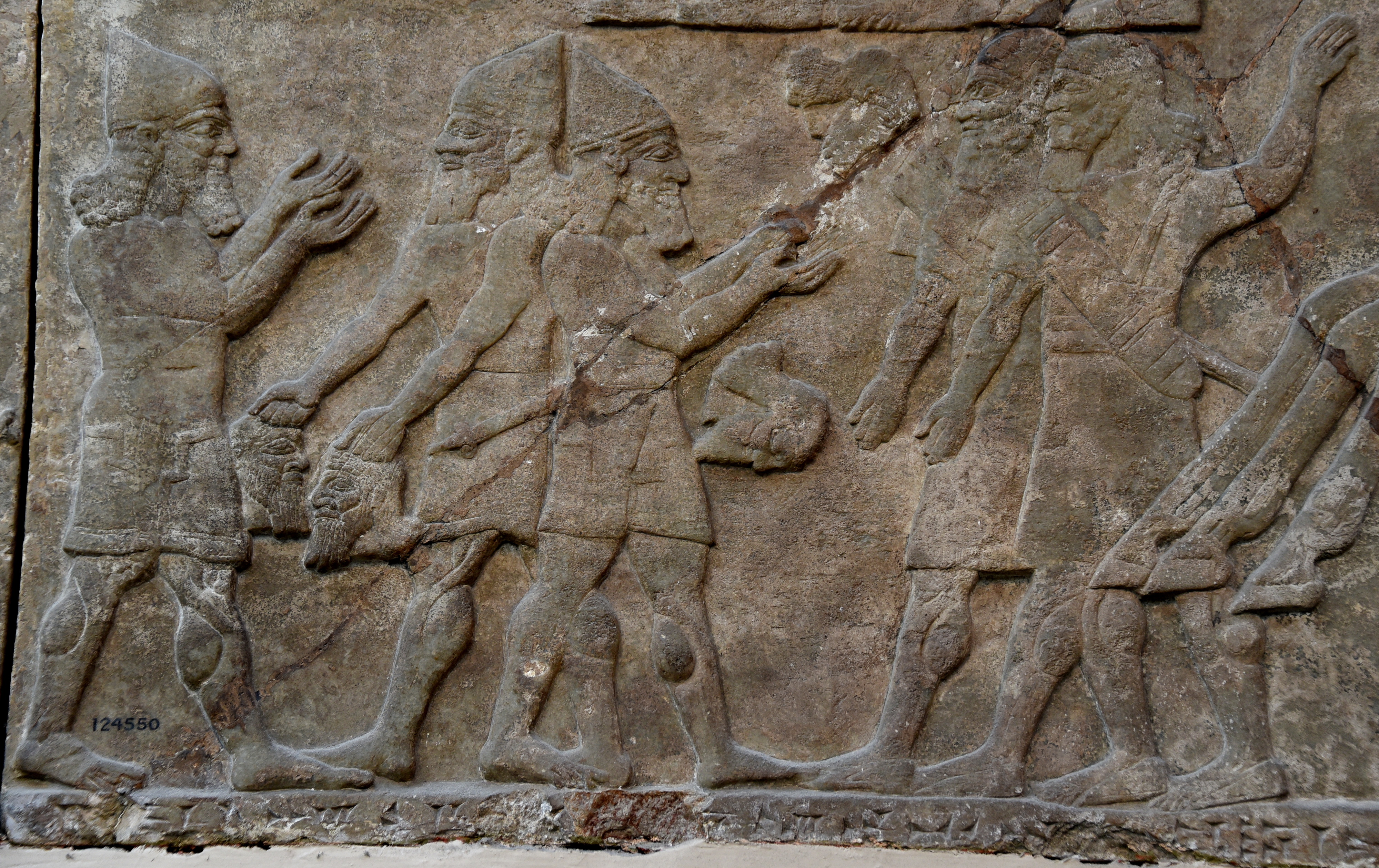 Assyrian Panel. Three Assyrian War Relief Panel, Nimrud - World History Encyclopedia