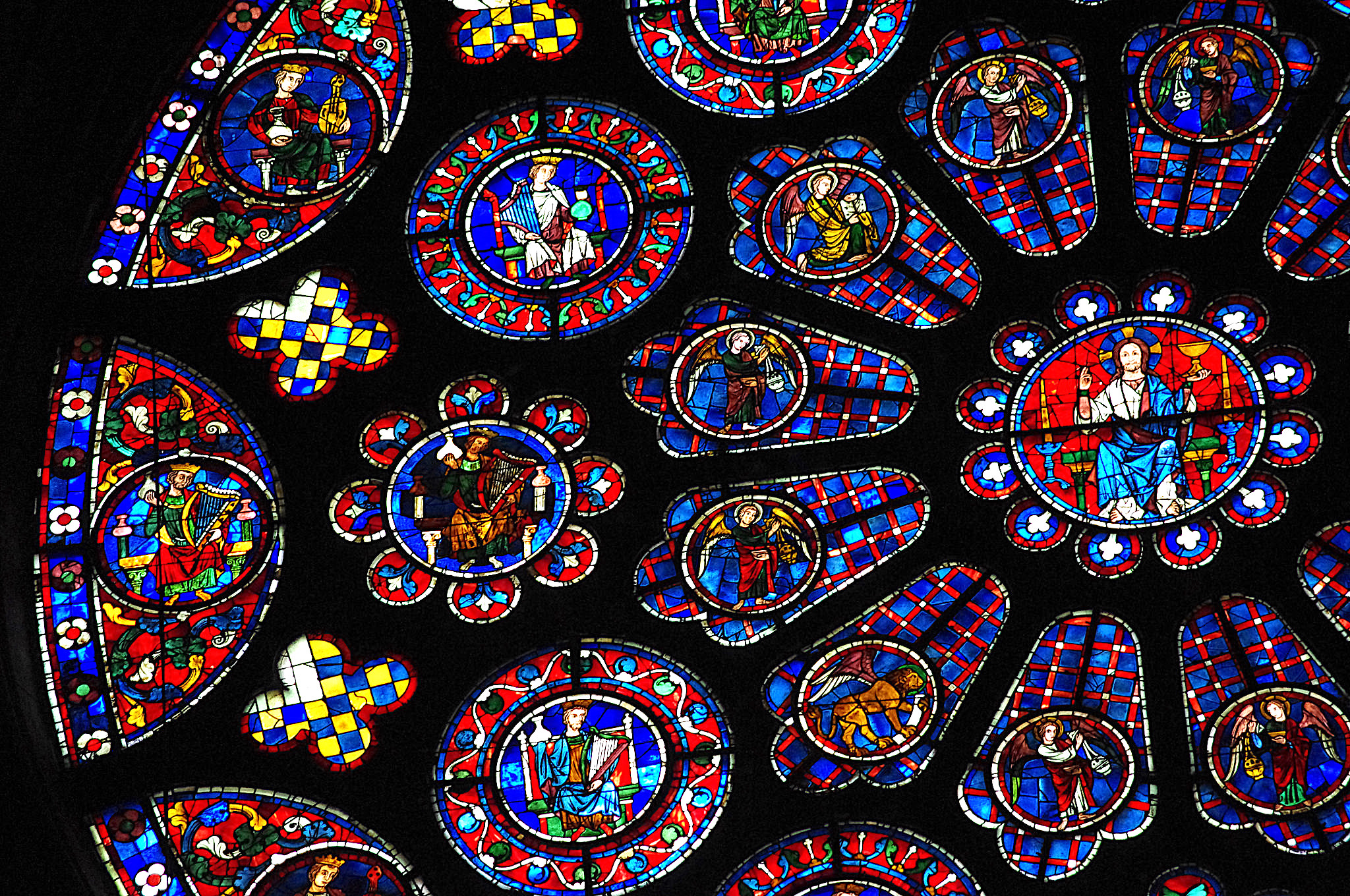 Detail, South Rose Window, Chartres Cathedral (Illustration) - World