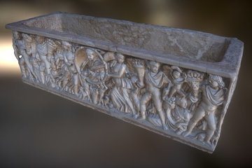 Roman Season Sarcophagus with Portrait
