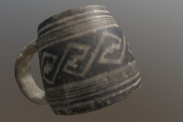 Handled Vessel from Chaco Canyon (VCU_3D_3205)