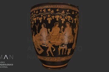 Red-Figure Vase with Dining Scene