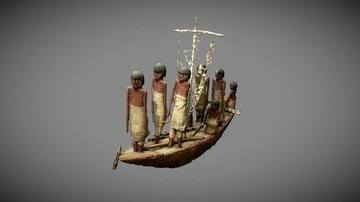 Egyptian Offering-Bearers On a Boat