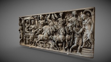 Roman Sarcophagus Relief Showing Pelops