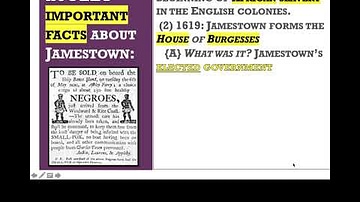 Slavery and the House of Burgesses in Jamestown