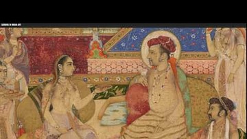 Gardens in Indian Art - Jahangir and Prince Khurram with Nur Jahan